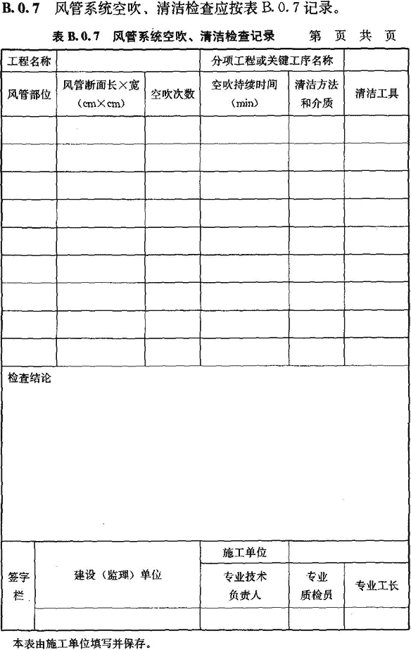 洁净室工程验收检查表